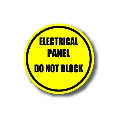 Ergomat 16in CIRCLE SIGNS - Electrical Panel Do No Block DSV-SIGN 256 #1538 -UEN